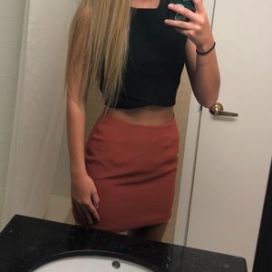 Urban Outfitters Dark Orange Pencil Skirt